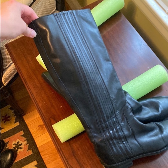 Nine West Braille - Black Knee Boots with Smooth Finish and Side Detailing - Picture 10 of 11